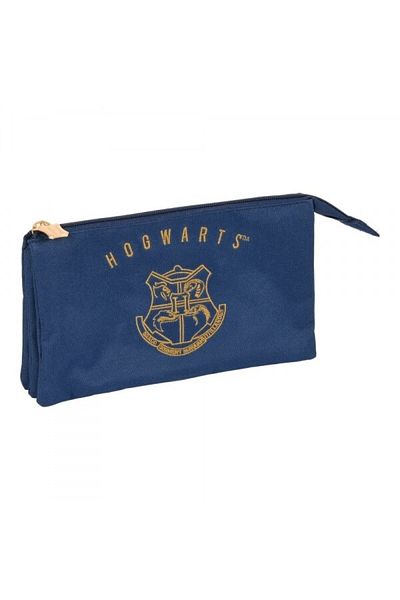 Harry Potter School Pencil Case, Blue-Brown, 22 x 12 x 3 cm