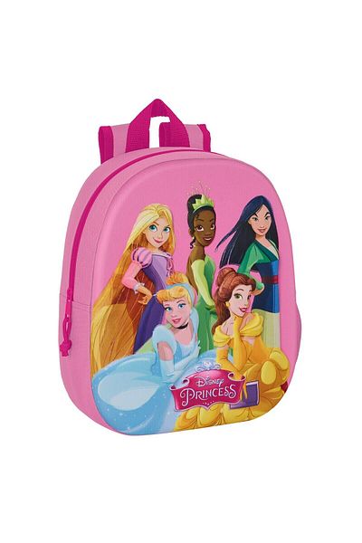Disney Ghiozdan școlar 3D Prințese 27 x 33 x 10 cm Roz