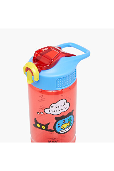 Icon Cat Print Water Bottle - 500 ml