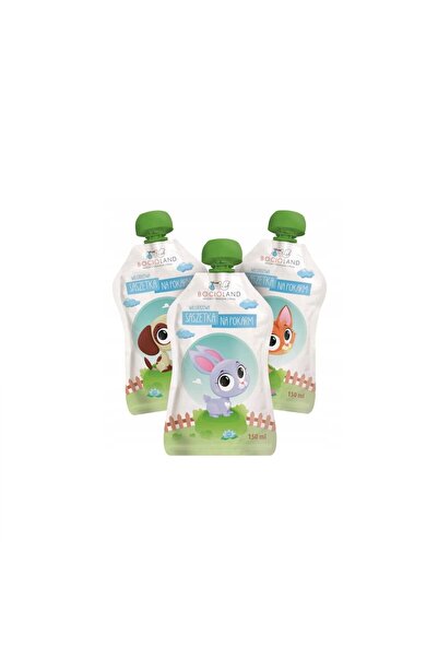 Bocioland Set 12 pungi alimentare reutilizabile hrana bebe, Plastic, 150 ml