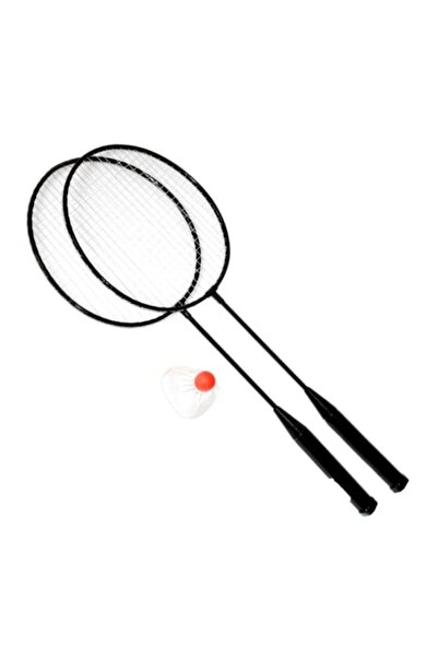 OEM Set joc badminton format din 2 rachete si 1 fluturas, 59 x 21 cm, negru