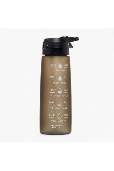 Lifestyle Printed Sipper Water Bottle with Time Marker and Spray