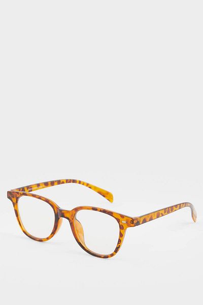 DeFacto Unisex Blue Glass Leopard Pattern Framed Reading Glasses F6065Axns