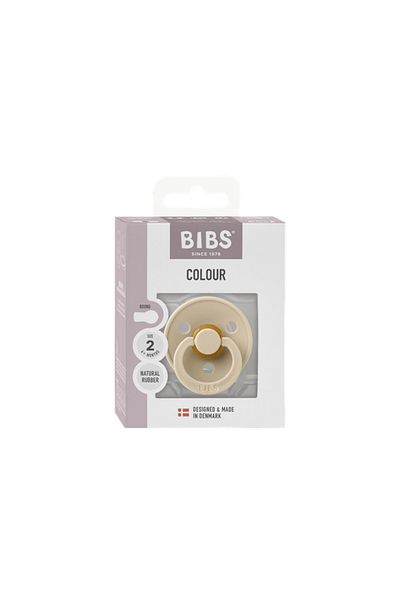 Bibs - Colour Latex Pacifier, round nipple, 6+ months, premium packaging-Vanilla