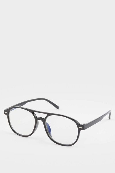 DeFacto Unisex Blue Glass Black Frame Reading Glasses F6067Axns