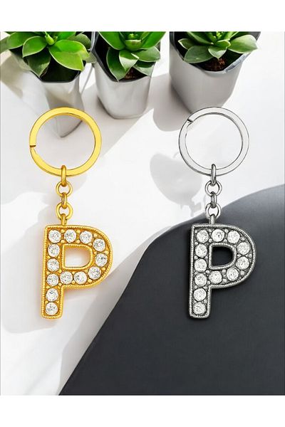 Handley Sparkling'P' Letter Keychain – a Touch of Luxury and Meaning