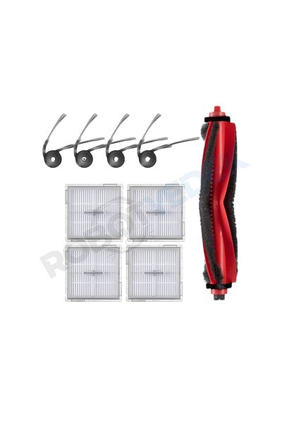 robotyedek Roborock Q8 Max Pro (2025 Model!) Compatible Mop-Free Brush Hepa Filter Set-9 Pieces
