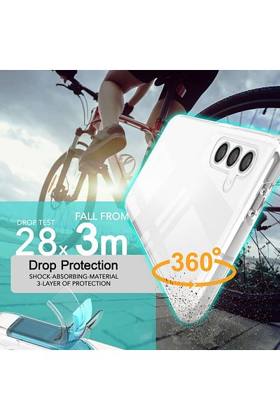 ALC MOBILE 360 Case, compatible with Samsung Galaxy S24 Plus, V2 Transparent front+back