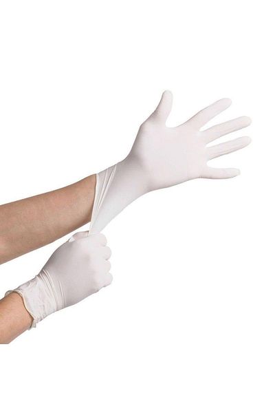 Ledarmy Beybi Latex Powdered Gloves Examination White Large L