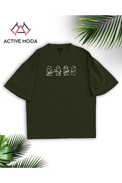 ACTIVE MODA -Men's Cotton Printed Music Short Sleeve Tshirt Oversize Big Size