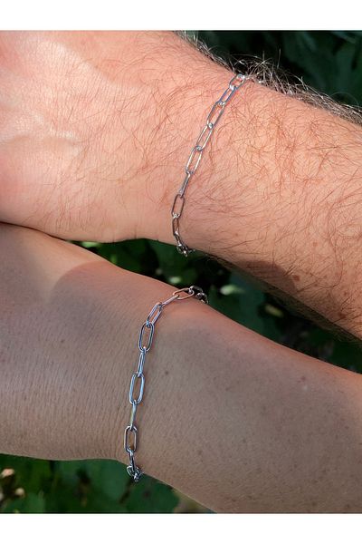kurukafagift Steel Silver Color Couple Lover Bracelet