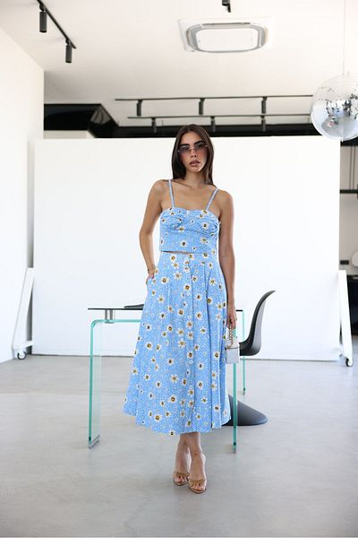Özge Özgenç Floral Bustier Skirt Set