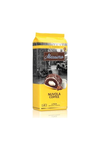 Massimo ماسيمو 270 جرام كعكة القهوة ميجا باك (45X6) (قهوة نوفولا 6 قطع ميجا باك)