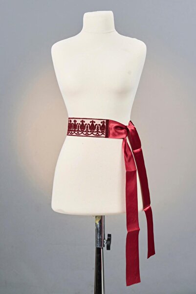 Dantelux Klasik Simli Tül & Saten Gelin Bel Kurdalesi - Bel Kuşağı - Gelin Be...