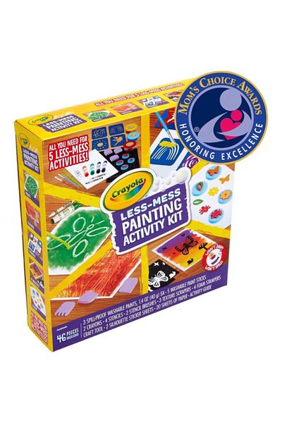 Crayola 46-Piece Less Mess Painting Activity Kit for Kids