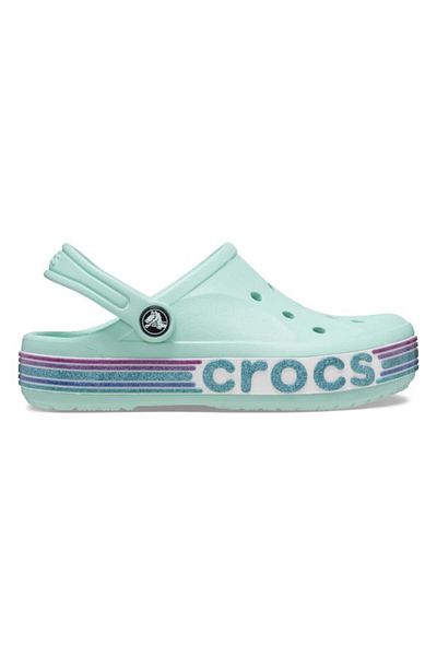 Crocs Saboti Crocs Bayaband Rainbow Glitter Clog Kids 29-30 EU - C12 US Albastru - Pure Water