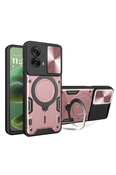 SKYDDAR INNOVATION Husă pentru Motorola Moto G35, CamGuard Pro, inel magnetic...