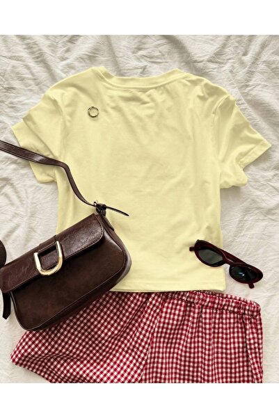 Touz Moda Μπλούζα Baby Tee Red Flower με στάμπα σώματος