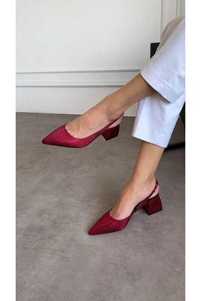 M&B Evening Shoes Satin Stone Detail Women's Heels Large Size 36 and 43. 5cm