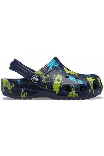 Crocs Saboți Classic Monster Print Clog Albastru - Navy 22-23 Eu - C6 Us