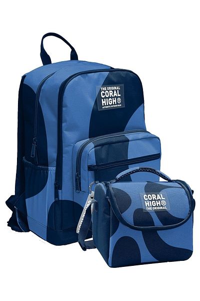 Coral High Set rucsac și nutriție pentru școala primară și gimnazială - Albastru Marin pentru băieți Ren