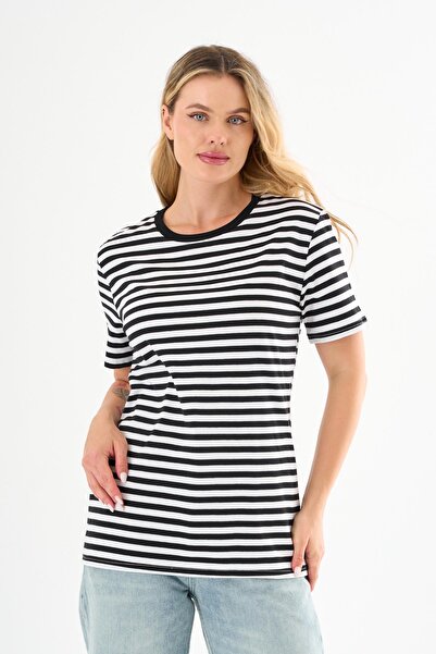 ALEXANDERGARDI Μπλουζάκι με ριγέ κοντομάνικο Crew Neck