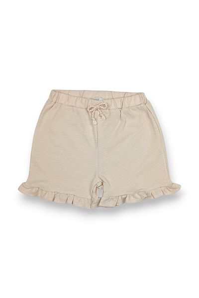 Via Girls Girls' Shorts 90% Cotton Ruffle Honeycomb Pattern Shorts |   2-5 Years Old Children's Clothing