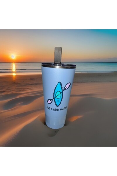 Life is Good كوب معزول من الفولاذ المقاوم للصدأ سعة 25 أونصة، أضف الماء فقط من كاياك