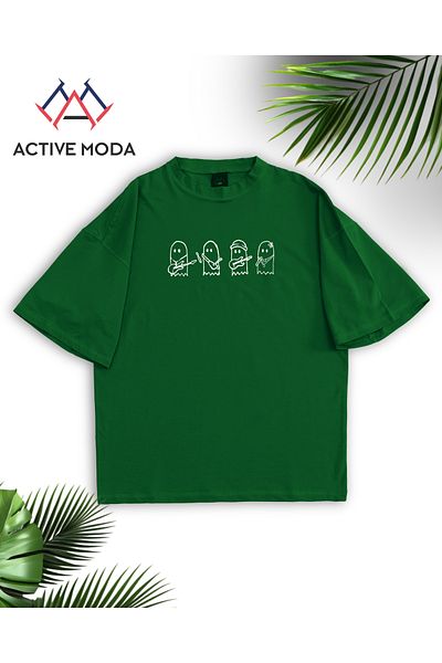 ACTIVE MODA -Men's Cotton Printed Music Short Sleeve Tshirt Oversize Big Size