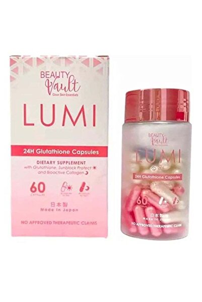 Beauty Vault كبسولات الجلوتاثيون لومي 24 ساعة 60 كبسولة