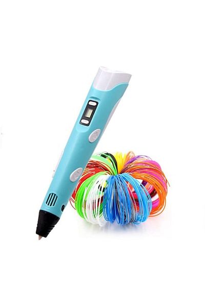 OEM 3D Smart Printing Pen, 2.5mm Filament, LCD Display, Blue