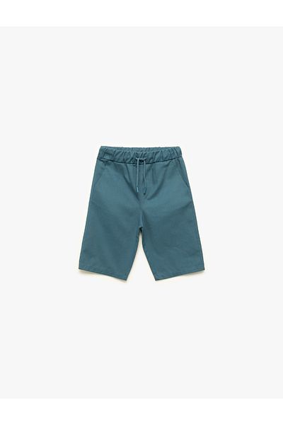 Koton Cotton Waist Lace Pocket Basic Shorts