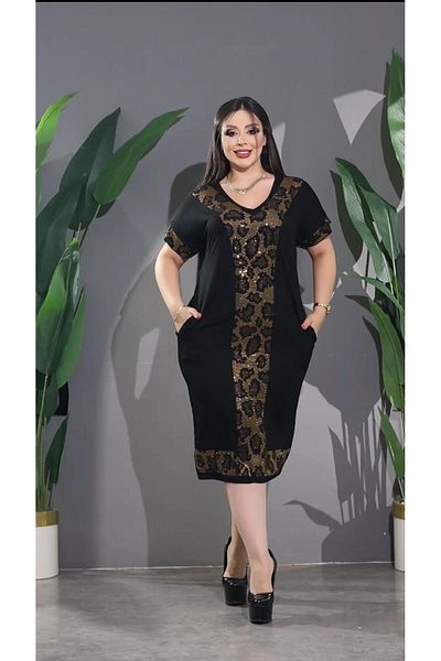 Kokostrendi Dama Crystal Stone Dress - Black