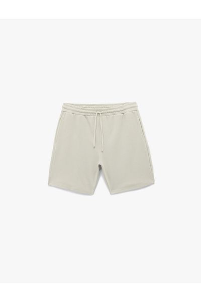 Koton Cotton Pocket Detailed Waist Lace-Up Shorts