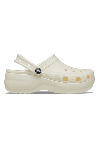 Crocs Saboți Crocs Women's Classic Platform Glitter Clog 38-39 EU - W8 US Alb - Chalk