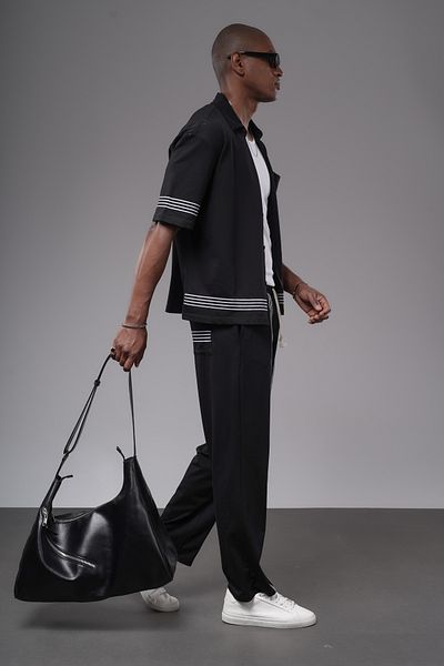 Butik Striped Oversize Fit Shirt Pants Set