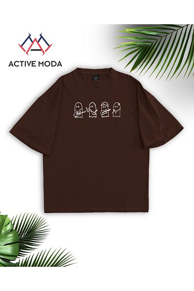 ACTIVE MODA -Men's Cotton Printed Music Short Sleeve Tshirt Oversize Big Size
