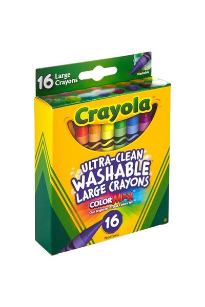 Crayola 16-Piece Ultra-Clean Washable Large Bright Crayon Set