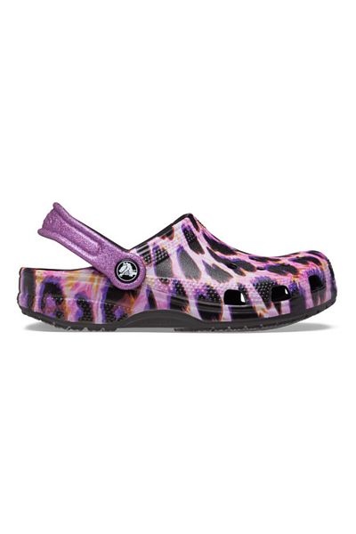 Crocs Saboti Crocs Classic Animal Print Clog Kids 28-29 EU - C11 US Multicolor - Papaya/Leopard