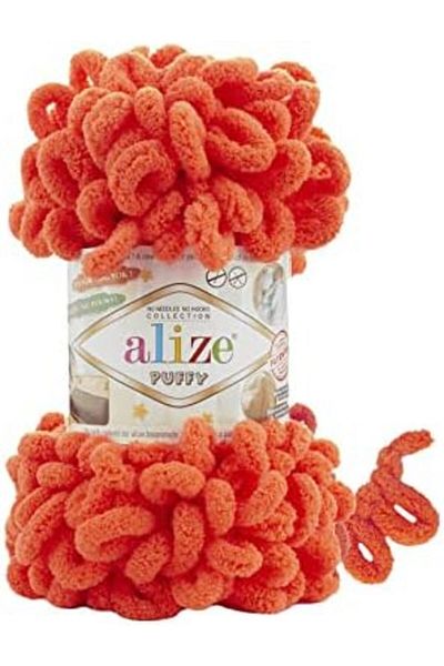 Alize Puffy Hand Knitting Yarn 1PC (Color Pomegranate No. 421)