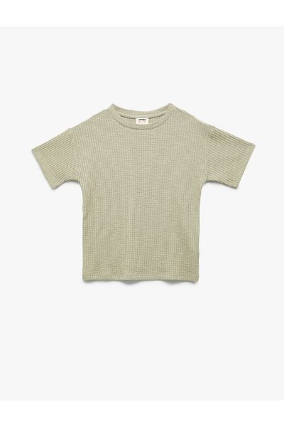 Koton Short Sleeve Crew Neck Cotton Oversize T-Shirt