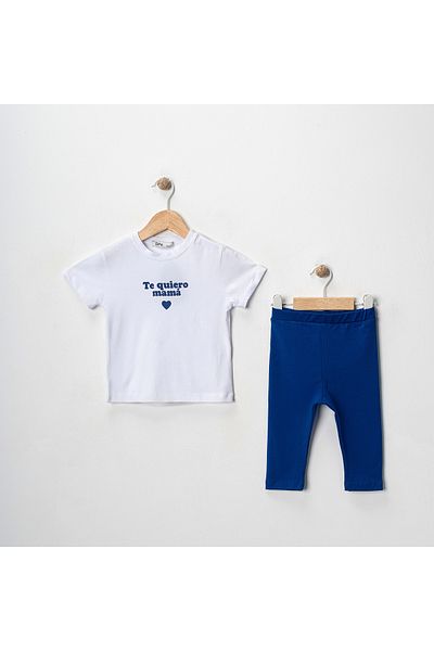 MK Mukko Kids Girls' Printed Basic Seasonal/Summer Leggings T-Shirt Bottom Top Set