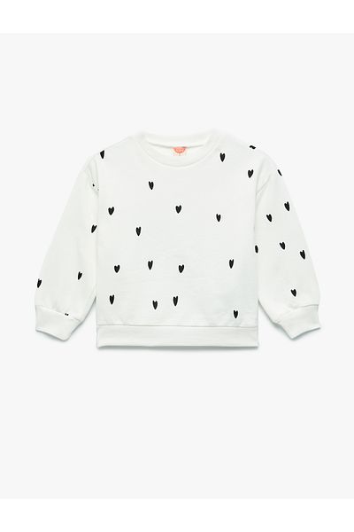 Koton Cotton Long Sleeve Crew Neck Hooded Sweatshirt