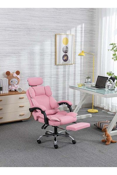 Lumely Gaming Chair,Adjustable, Pu Leather,High Back Lumbar Support, Comfortable Armrest,Pink