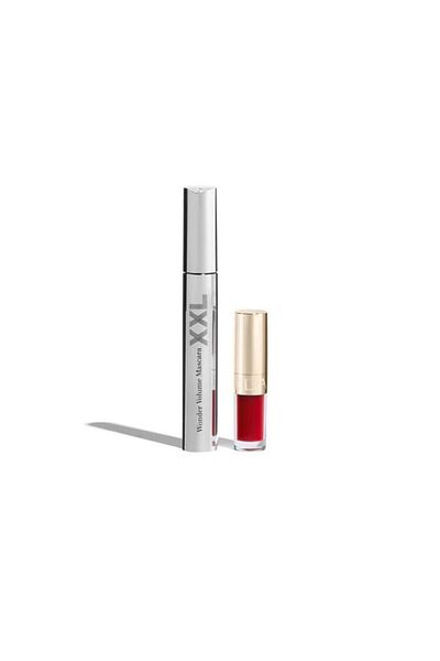 Clarins Duo Makeup Set Eyes & Lips - Wonder Volume Mascara XXL Black& Lip Comfort Oil 03 Cherry