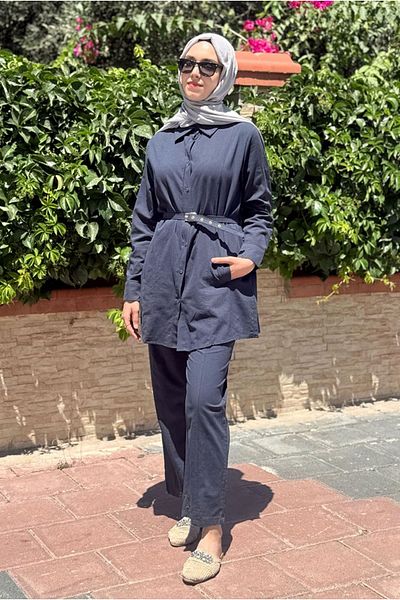 Moda Rosa 25Y7554 - Dark Blue - Belt Suit