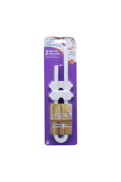 Dreambaby 2-Piece Extra Long Modern Profile Easy-to-Install Slim-Line Slide Locks