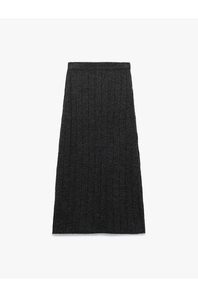 Koton Standard Waist Long Knitwear Skirt