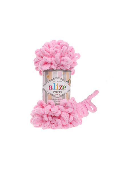 Alize Alize Puffy Hand Knitting Yarn 1PC (Color Candy Pink no. 185)