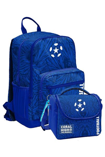 Coral High Set rucsac și nutriție pentru școala primară și gimnazială - Albastru bleumarin pentru băieți Fut